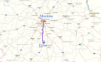 Маршрут грузоперевозки Москва
