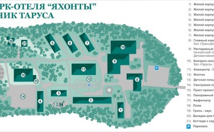 Карта парк-отеля Яхонты